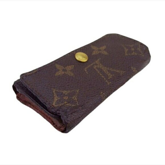 LOUIS VUITTON Key Case Monogram PVC × Leather-Authentic USED - Picture 4 of 9